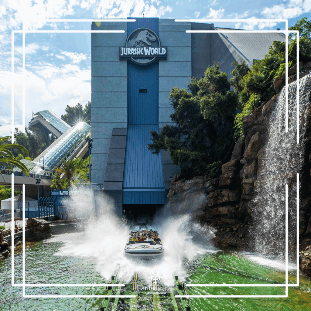 Jurassic World: The Ride plunge