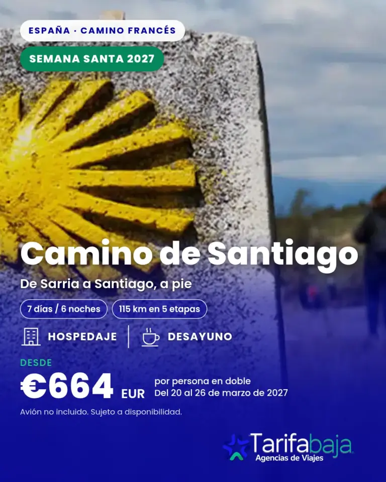 Flyer for Camino de Santiago a pie: de Sarria a Santiago de Compostela